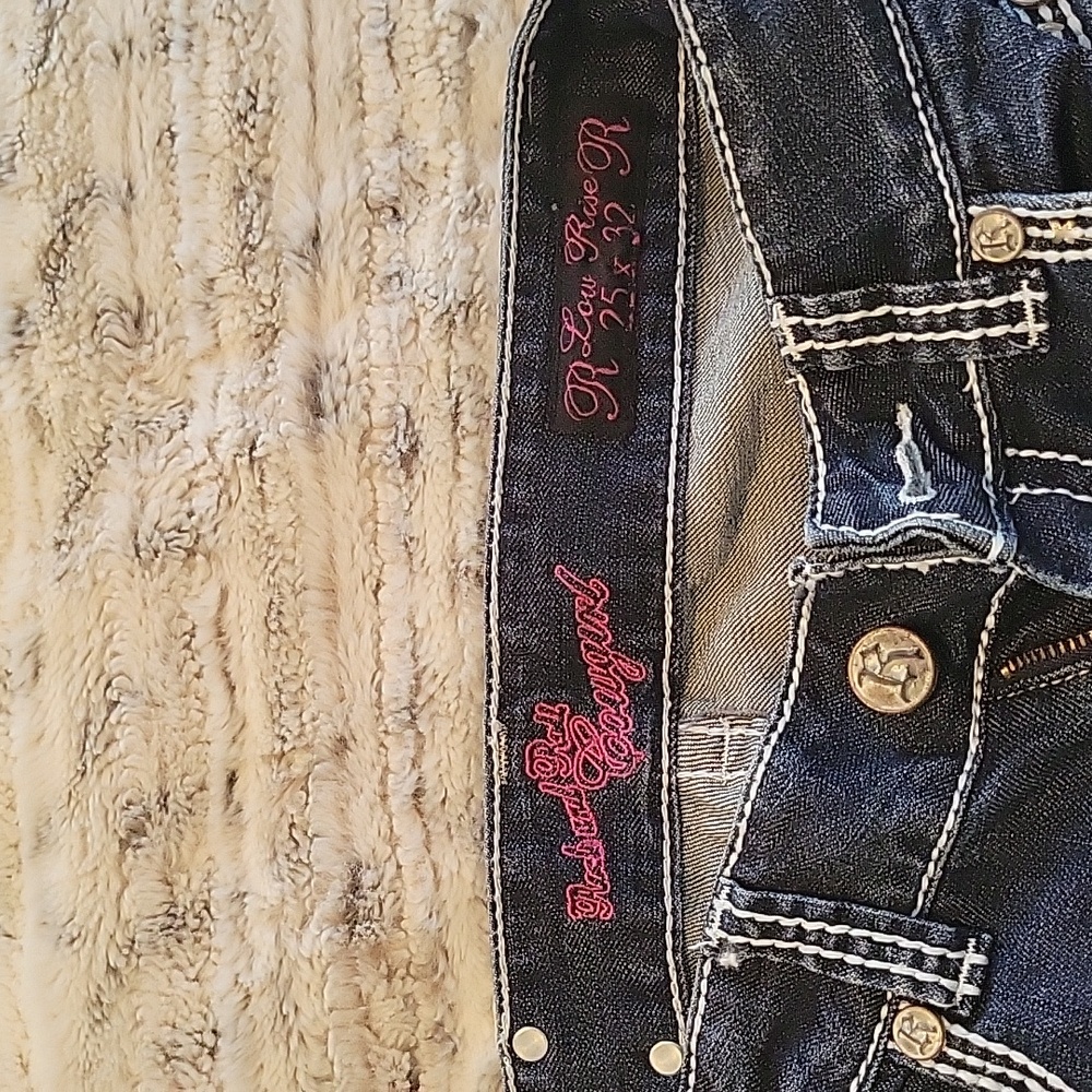 ROCK & ROLL Cowgirl Original Low Rise Jeans Embellished - Picture 4 of 11